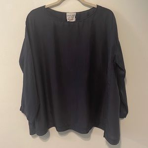 Giada Forte Navy silk blouse size 2